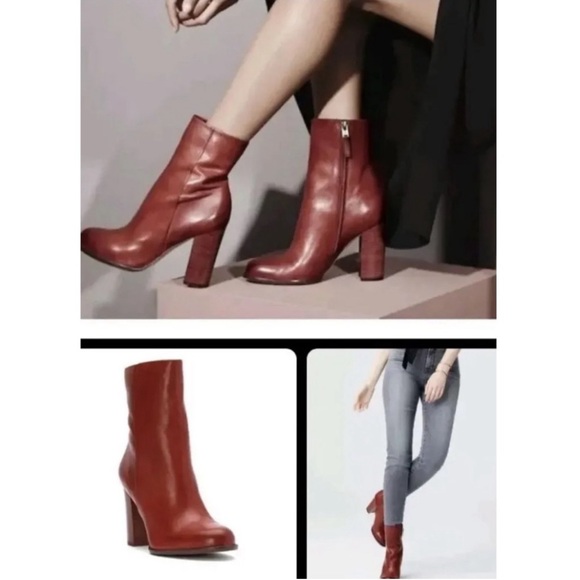 sam edelman "reyes" bootie size 7.5 rust color - Picture 10 of 11